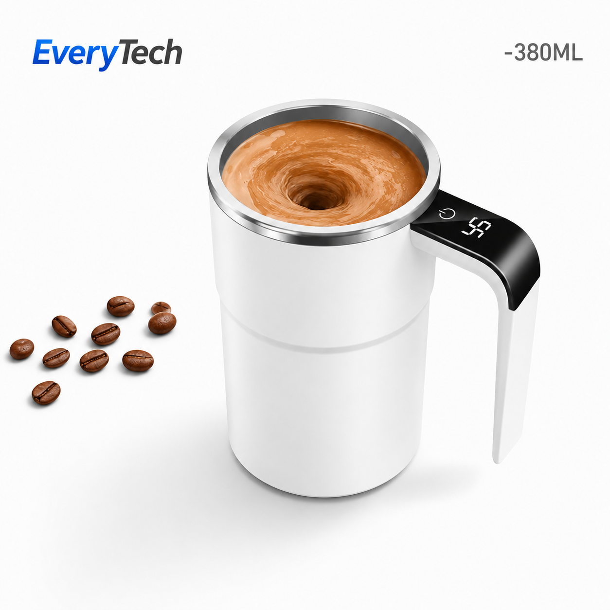 380ML Mini Electric Coffee Self Mixing Mug IP67 Waterproof Food Safe Coffee Mug USB Rechargeable Automatic Magnetic Cup For Tea