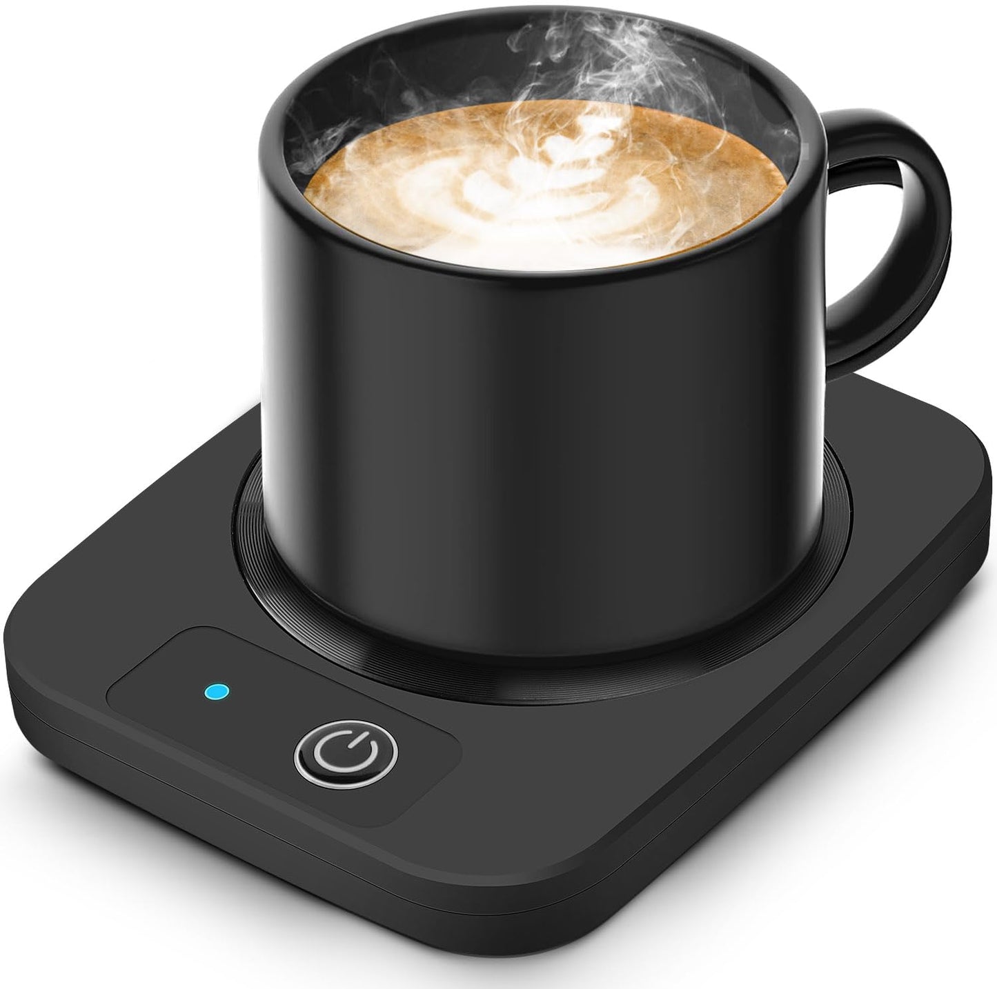 Smart Coffee Mug Warmer, Electric Cup Warmer With Aluminum Metal Panel for Office, Desk Accessories, Beverage Warmer for Cocoa, Milk, for Dad
