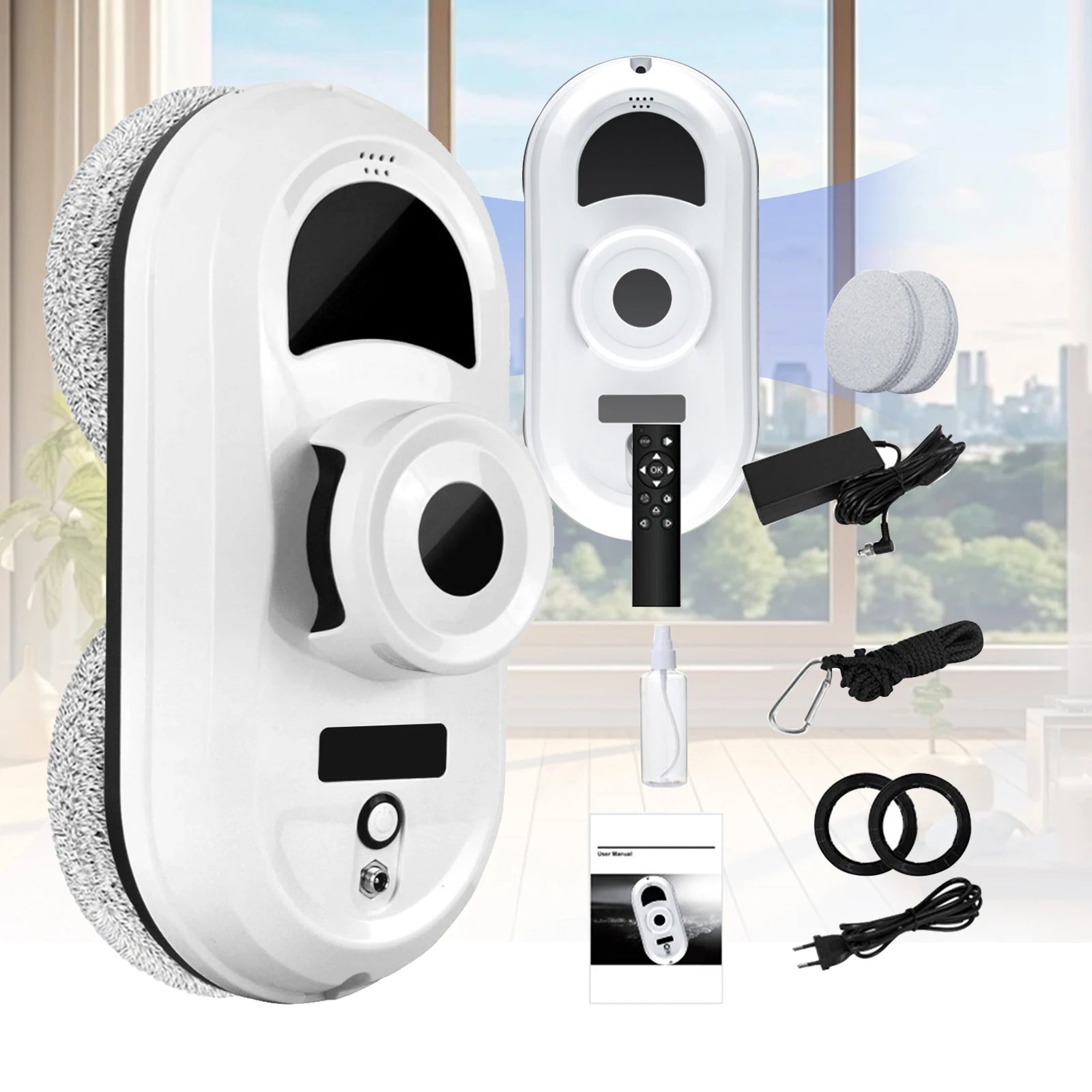 Slim Robot Window Cleaner – Automatic & Remote Control Glass Cleaning Robot
