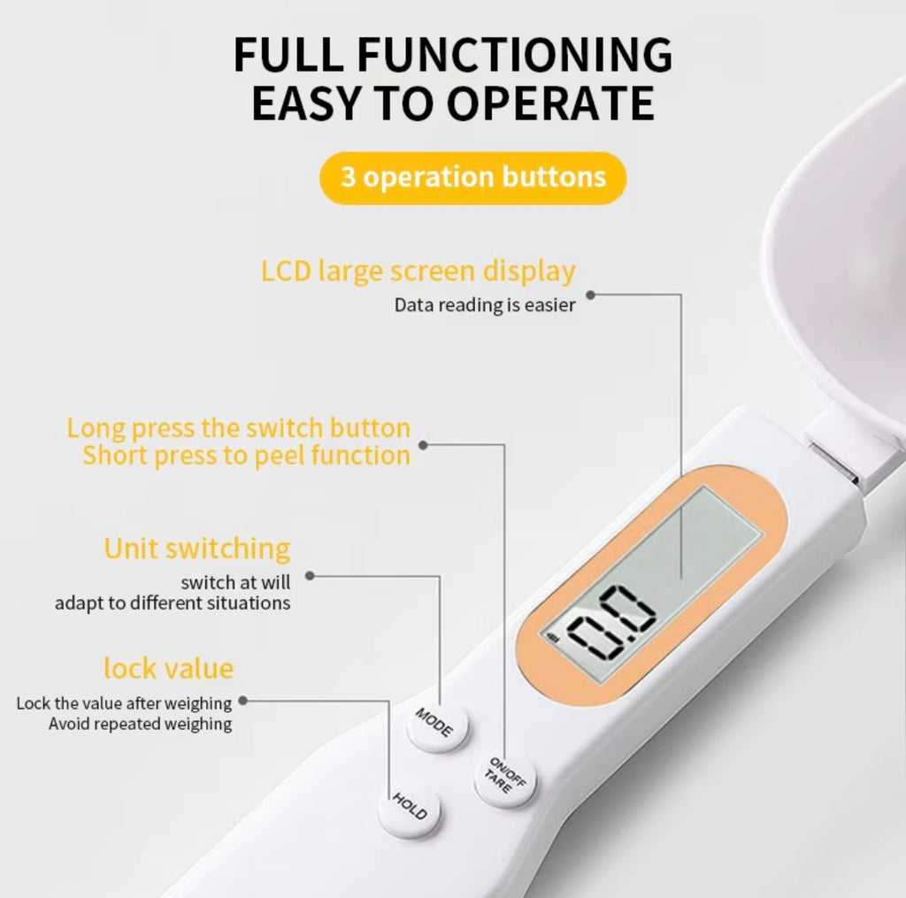 Digital Spoon Scale – Precision Kitchen Measuring Scale (0.1–500g)
