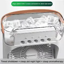 3-in-1 Portable Air Cooler – USB Fan, Humidifier & LED Night Light