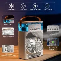 3-in-1 Portable Air Cooler – USB Fan, Humidifier & LED Night Light