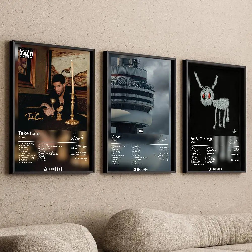 Drake Album Art Wall Poster – Waterproof Self-Adhesive Print