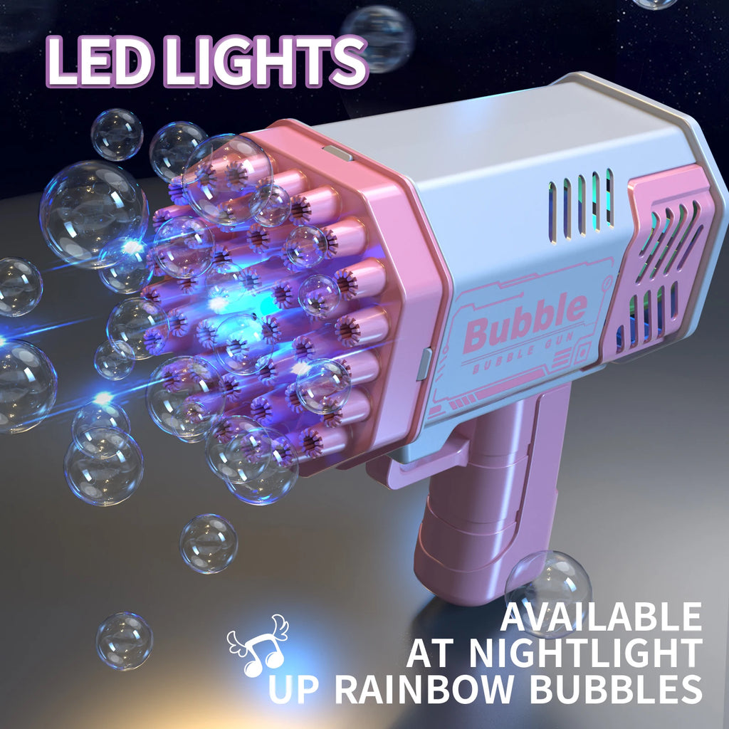 40-Hole Automatic Bubble Machine with LED Lights