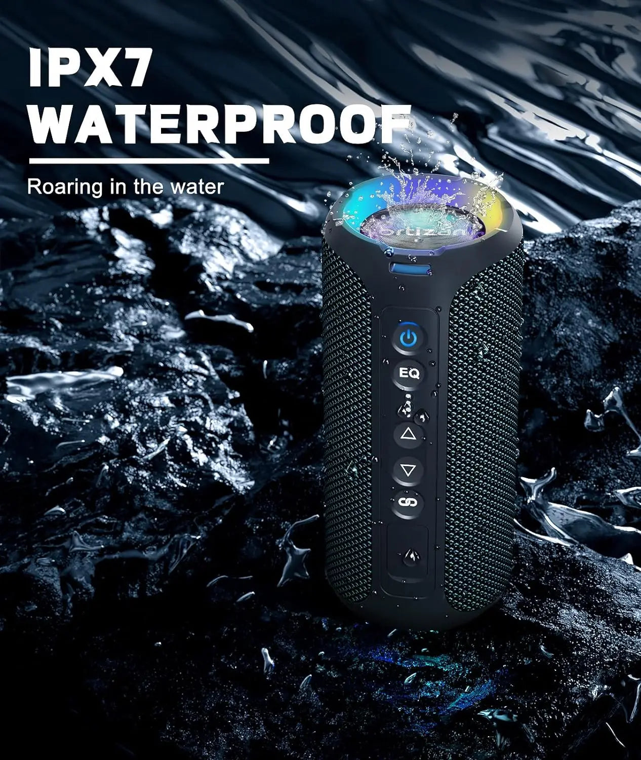 Ortizan 40W Portable Bluetooth Speaker – IPX7, 30Hr Battery