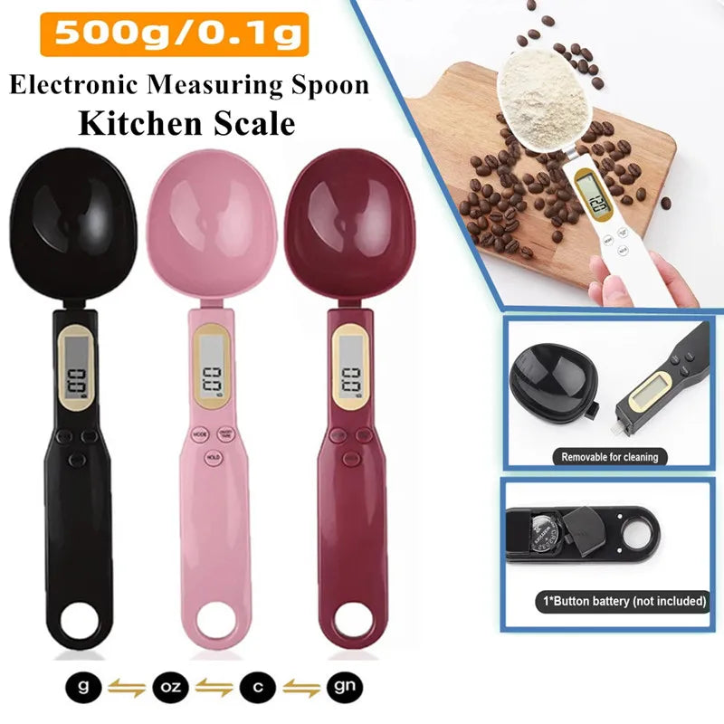 Mini Digital Spoon Scale – Precision 0.1–500g Kitchen Measuring Scale