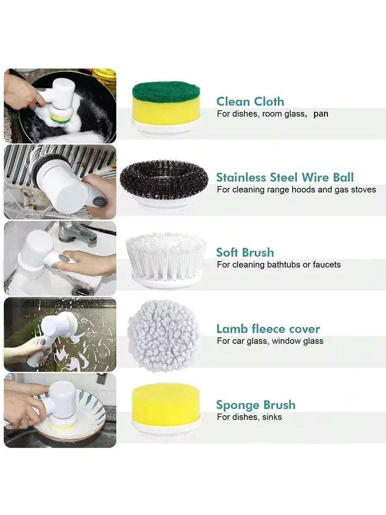 Electric Spin Scrubber – Cordless Rechargeable Cleaning Brush