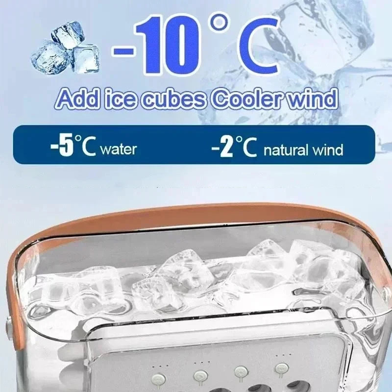 3-in-1 Mini Air Cooler Fan – Portable Humidifier & LED Night Light