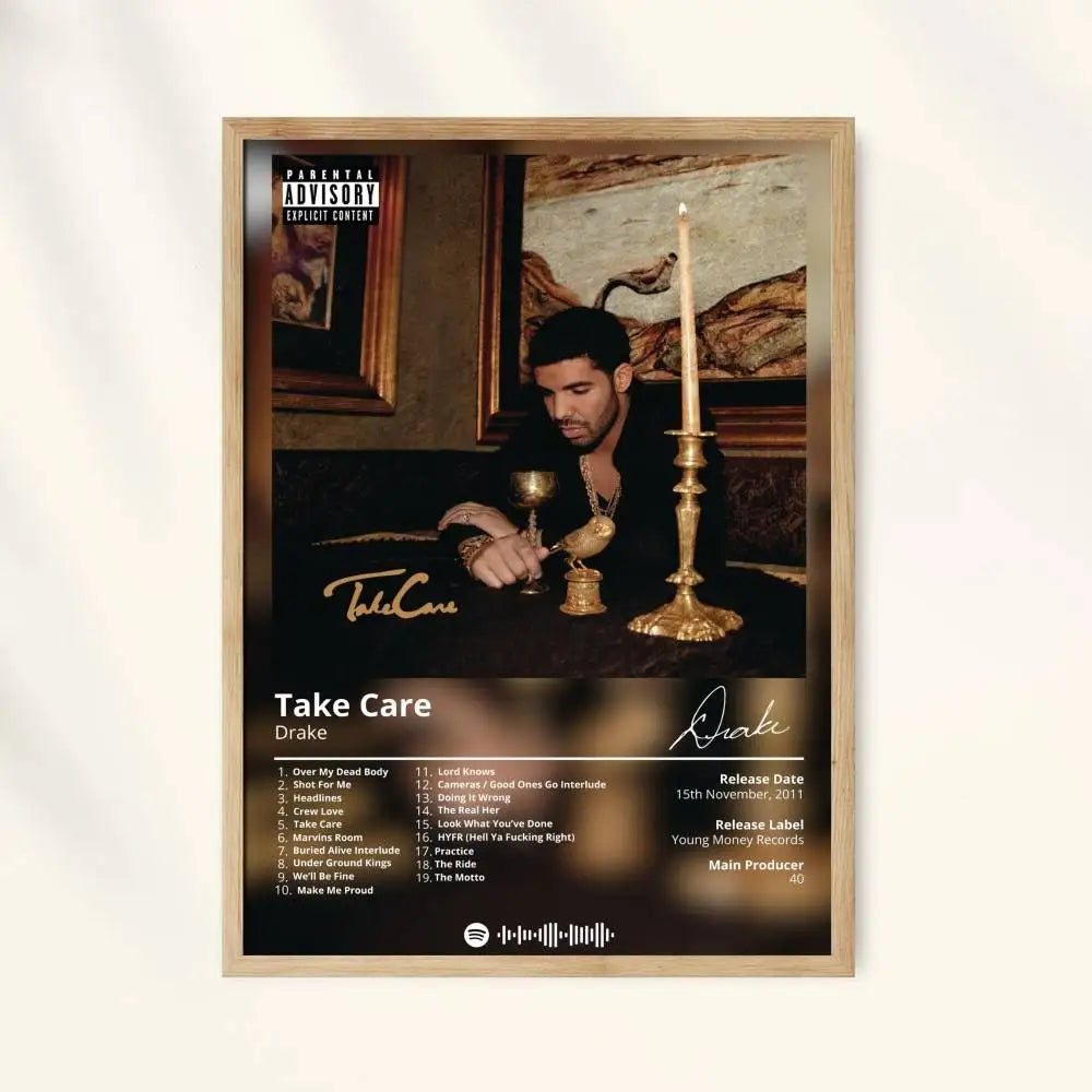 Drake Album Art Wall Poster – Waterproof Self-Adhesive Print