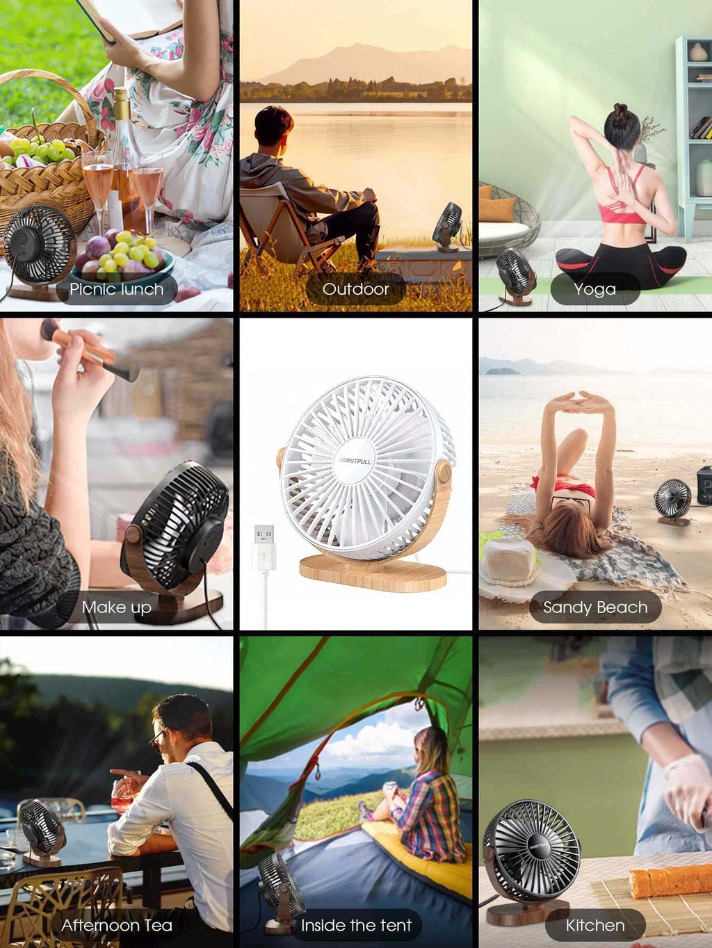 Desktop Fan Small USB Fan 6 Inch Ultra Quiet Table Fan with 3 Speeds Cooling Fan for Office Bedroom Home Desk (2026 New)
