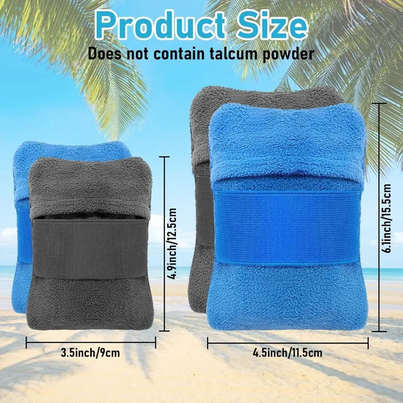Sand Remover for Beach Soft Sand Wipe Off Mitts for Adults & Kids Skin-Friendly Sand Off Bags Beach Vacation Camping Essentials