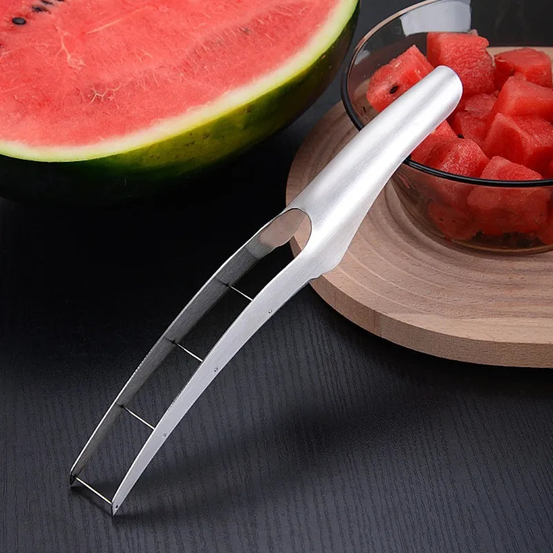 Stainless Steel Watermelon Dicing Cutter – Manual Fruit Segmentation Tool