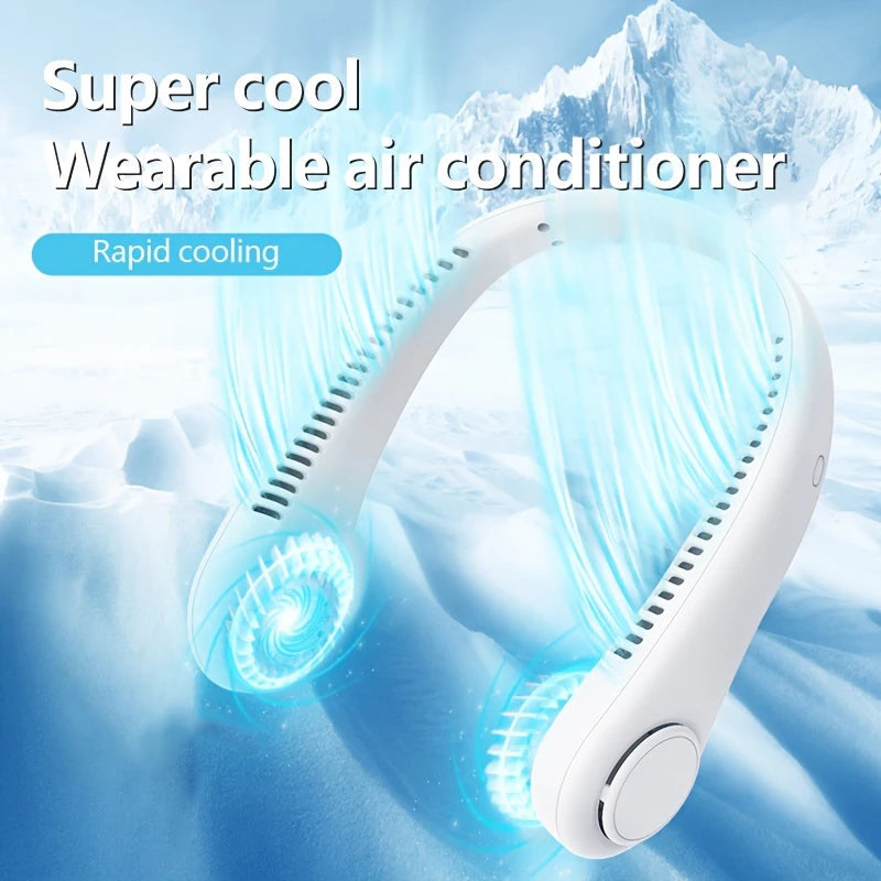Leafless Hanging Neck Fan – USB Rechargeable, Hands-Free Cooling