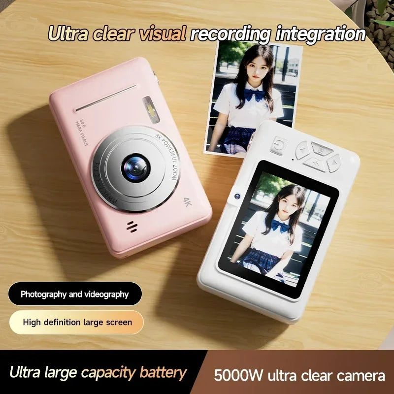 Lenovo 4K Retro CCD Digital Camera – 50MP, Auto Focus