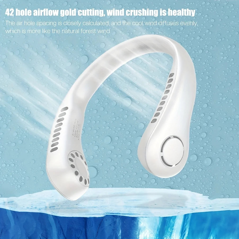 Leafless Hanging Neck Fan – USB Rechargeable, Hands-Free Cooling