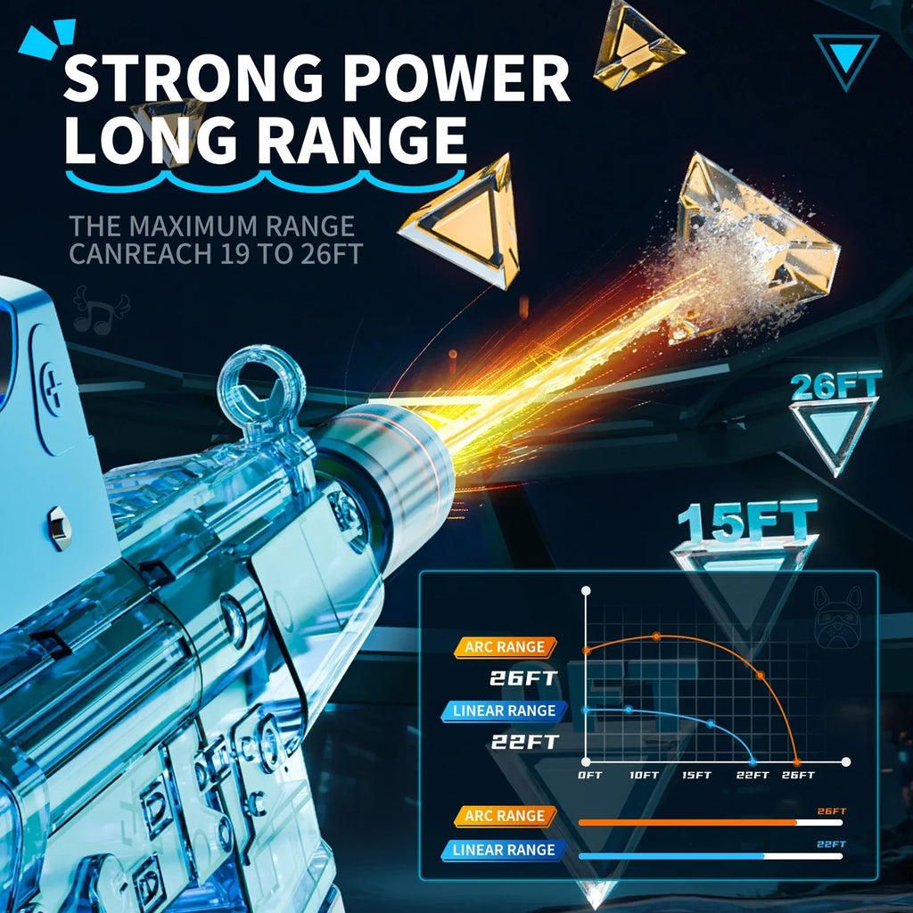Electric Water Gun with Simulated Recoil & Sensor Lights