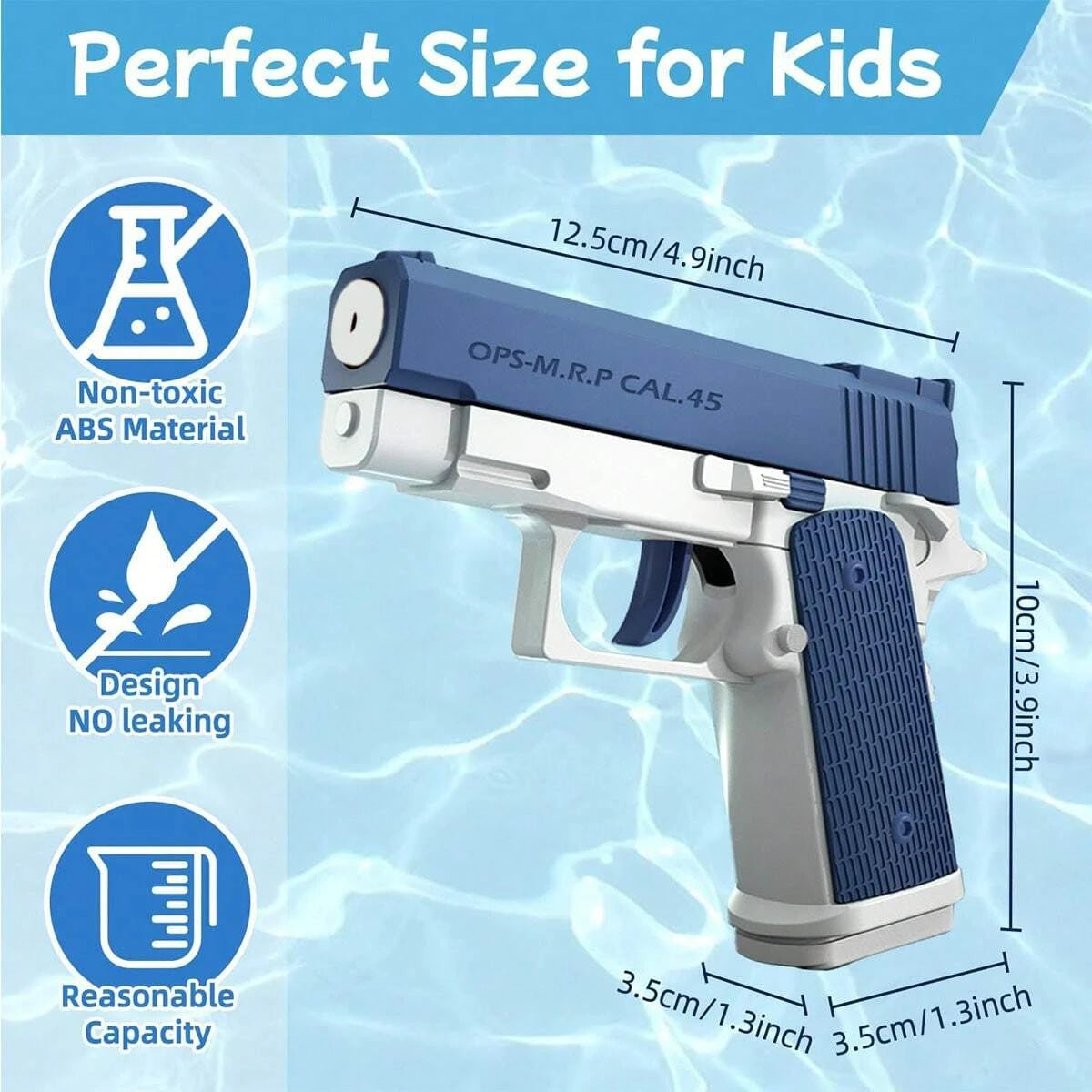 M1911 Water Pistol Toy – CE Certified, Ages 3+