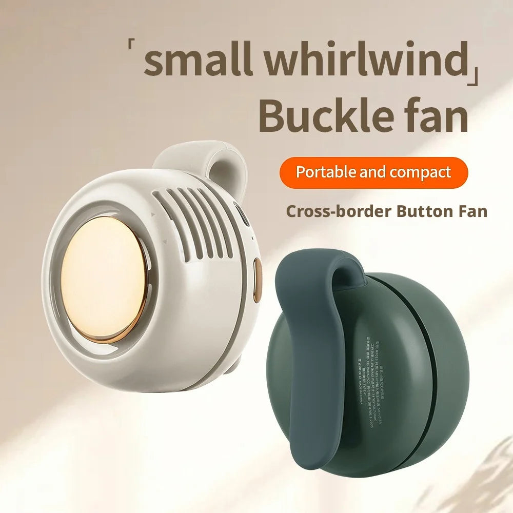 2026 Hot Mini Portable Clip Fan Handheld Waist Hanging Leafless Fan Small Whirlwind Fan For Daily Outdoor Travel