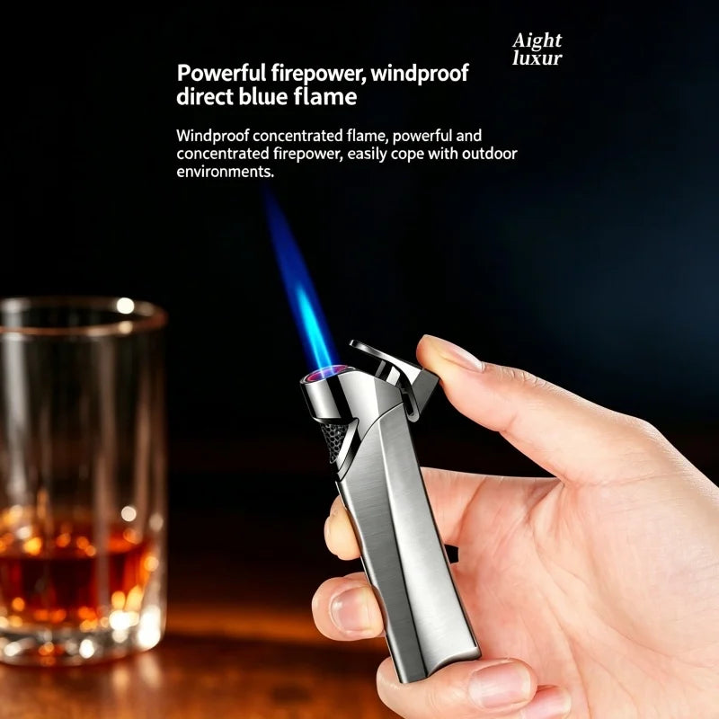 Streamlined Metal Jet Flame Torch Lighter – Windproof Butane