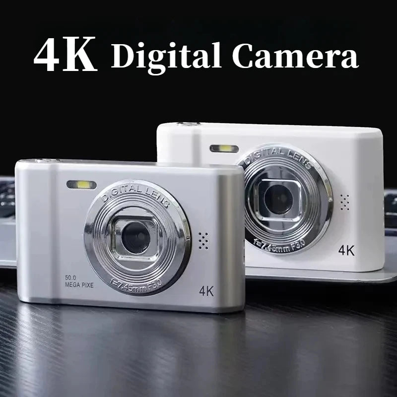 4K Mini Retro Digital Camera – 50MP, HD Zoom, 2.4" Screen