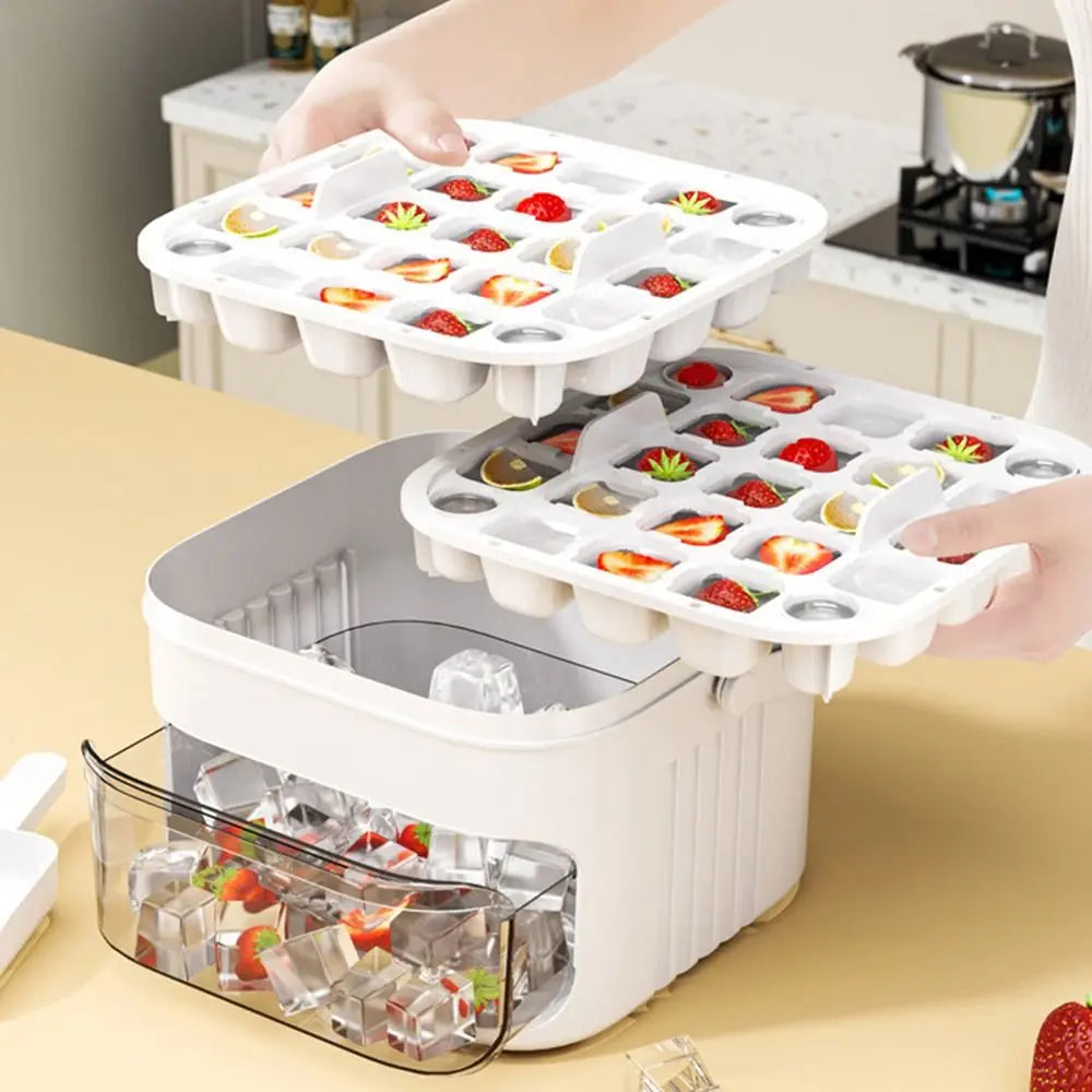 50-Cube Double Layer Ice Cube Maker Tray