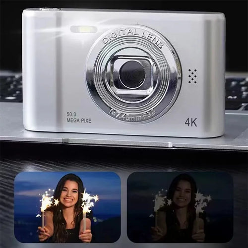 4K Mini Retro Digital Camera – 50MP, HD Zoom, 2.4" Screen