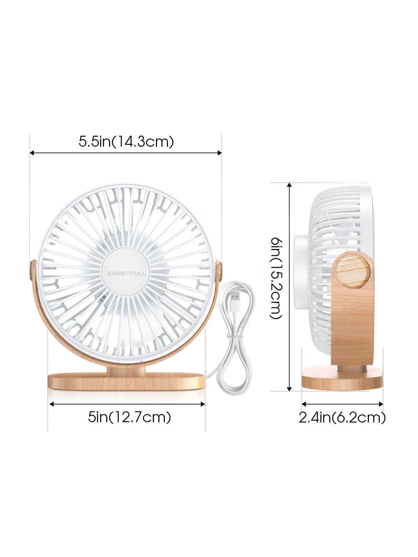 Desktop Fan Small USB Fan 6 Inch Ultra Quiet Table Fan with 3 Speeds Cooling Fan for Office Bedroom Home Desk (2026 New)