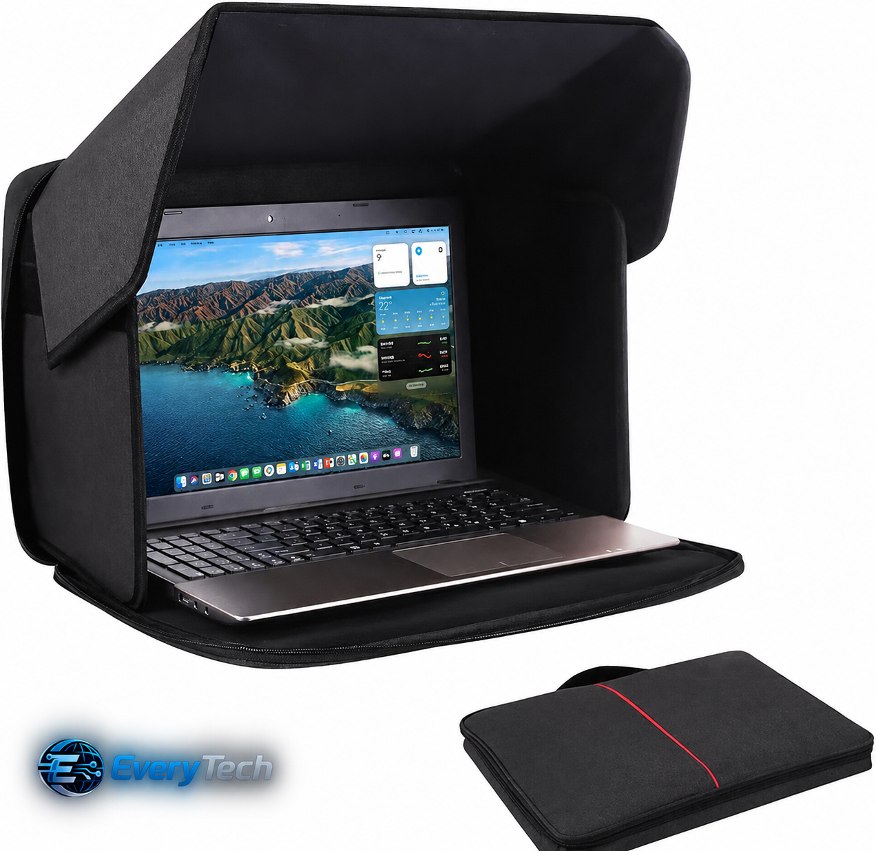 Laptop Sun Protection Portable 14/16 Inches Laptop Umbrella Computer Sun Protection Bag for Outdoor Work Foldable Shield Cover